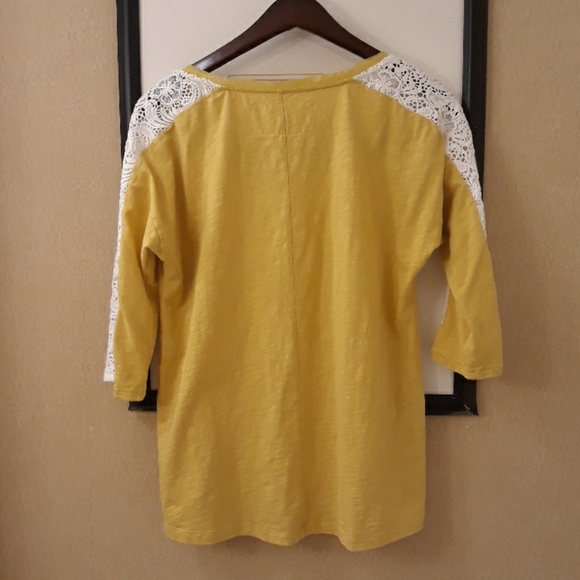 Anthropologie Little Yellow Button Shirt Size M - Picture 5 of 7